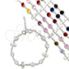 Sterling Silver Fancy Bracelet, with White Cubic Zirconia, Polished, Silver Finish, 03.394.0004.07 (07 MM Thickness, 7 Inches Length)