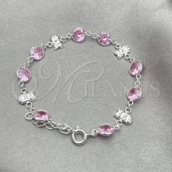 Sterling Silver Bracelet — Fancy Bracelet with White Cubic Zirconia Polished 03. — alternate product view — SKU 147374 | Plata 925 brazalete — elegante Bracelet with blanco Cubic Zirconia pulido 03. — SKU 147374