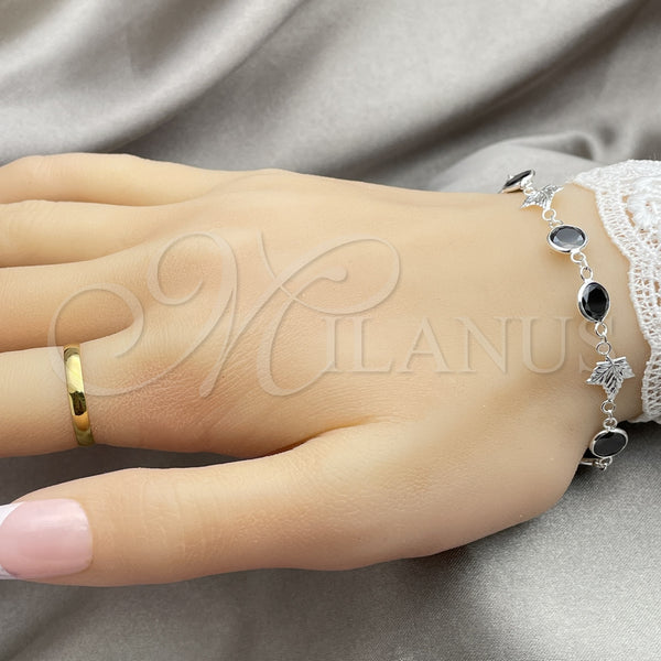 Sterling Silver Bracelet — Fancy Bracelet with White Cubic Zirconia Polished 03. — alternate product view — SKU 147375 | Plata 925 brazalete — elegante Bracelet with blanco Cubic Zirconia pulido 03. — SKU 147375