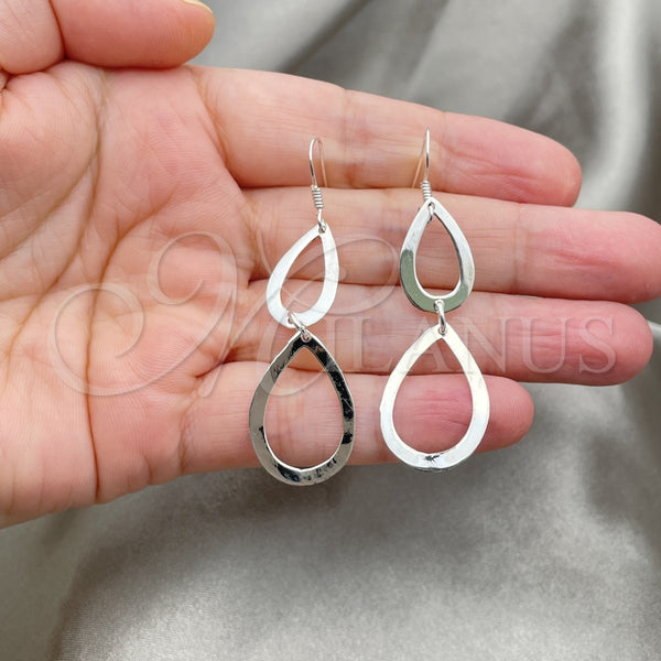 Sterling Silver Ring — Long Earring Teardrop Design Polished 02. — alternate product view — SKU 147377 | Plata 925 anillo — Long Earring Teardrop diseño pulido 02. — SKU 147377