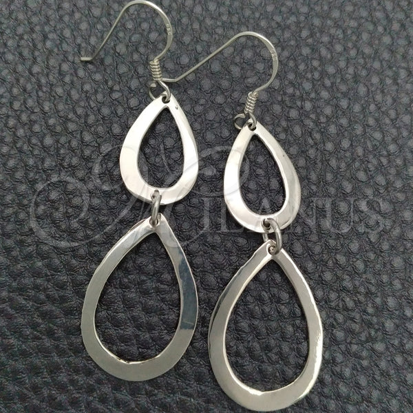 Sterling Silver Ring — Long Earring Teardrop Design Polished 02. — main product view — SKU 147377 | Plata 925 anillo — Long Earring Teardrop diseño pulido 02. — SKU 147377
