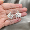 Sterling Silver Dangle Earring, Filigree Design, Polished, Silver Finish, 02.392.0002