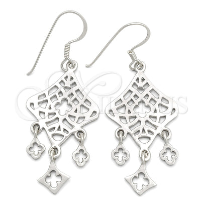 Sterling Silver Dangle Earring, Filigree Design, Polished, Silver Finish, 02.392.0002 for wholesale, main product view