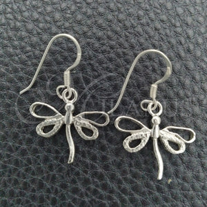 Sterling Silver Ring — Dangle Earring Dragon-Fly Design Polished 02. — main product view — SKU 147380 | Plata 925 anillo — Dangle Earring Dragon-Fly diseño pulido 02. — SKU 147380