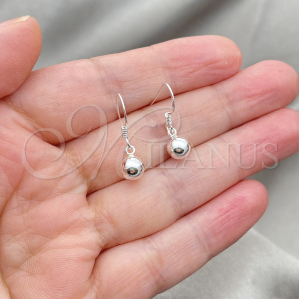 Sterling Silver Ring — Dangle Earring Ball Design Polished 02. — alternate product view — SKU 147382 | Plata 925 anillo — Dangle Earring Ball diseño pulido 02. — SKU 147382
