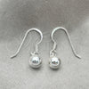 Sterling Silver Dangle Earring, Ball Design, Polished, Silver Finish, 02.392.0006