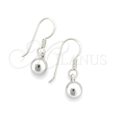 Sterling Silver Dangle Earring, Ball Design, Polished, Silver Finish, 02.392.0006 for wholesale, main product view
