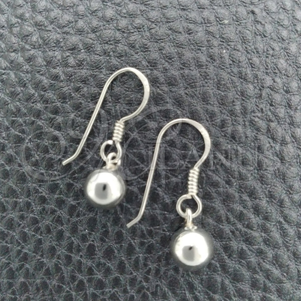 Sterling Silver Ring — Dangle Earring Ball Design Polished 02. — main product view — SKU 147382 | Plata 925 anillo — Dangle Earring Ball diseño pulido 02. — SKU 147382