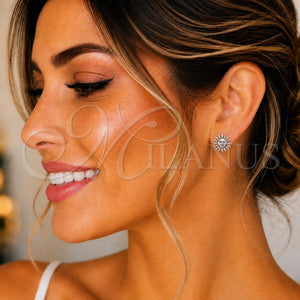 Sterling Silver Ring — Stud Earring Sun Design Polished 02. — main product view — SKU 147388 | Plata 925 anillo — Stud Earring Sun diseño pulido 02. — SKU 147388