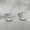 Sterling Silver Ring — Stud Earring Moon Design Polished 02. — alternate product view — SKU 147390 | Plata 925 anillo — Stud Earring Moon diseño pulido 02. — SKU 147390
