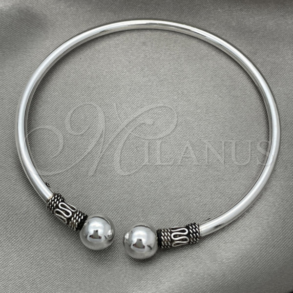 Sterling Silver Individual Bangle, Polished, Silver Finish, 07.395.0003.05 (03 MM Thickness, Size 5 (2.50 Diameter))