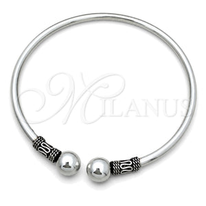 Sterling Silver Individual Bangle, Polished, Silver Finish, 07.395.0003.05 (03 MM Thickness, Size 5 (2.50 Diameter))
