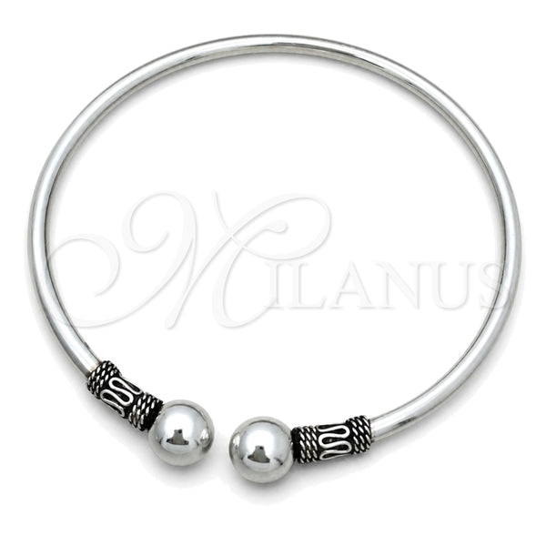 Sterling Silver Individual Bangle, Polished, Silver Finish, 07.395.0003.05 (03 MM Thickness, Size 5 (2.50 Diameter))