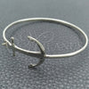 Sterling Silver Individual Bangle, Anchor Design, Polished, Silver Finish, 07.395.0004.05 (03 MM Thickness, Size 5 (2.50 Diameter))