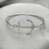 Sterling Silver Individual Bangle, Anchor Design, Polished, Silver Finish, 07.395.0004.05 (03 MM Thickness, Size 5 (2.50 Diameter))