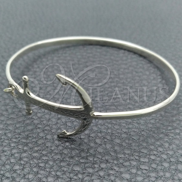 Sterling Silver Jewelry — Individual Bangle Anchor Design Polished 07. 03 MM — main product view — SKU 147396 | Plata 925 joyería — Individual Bangle Anchor diseño pulido 07. 03 MM — SKU 147396