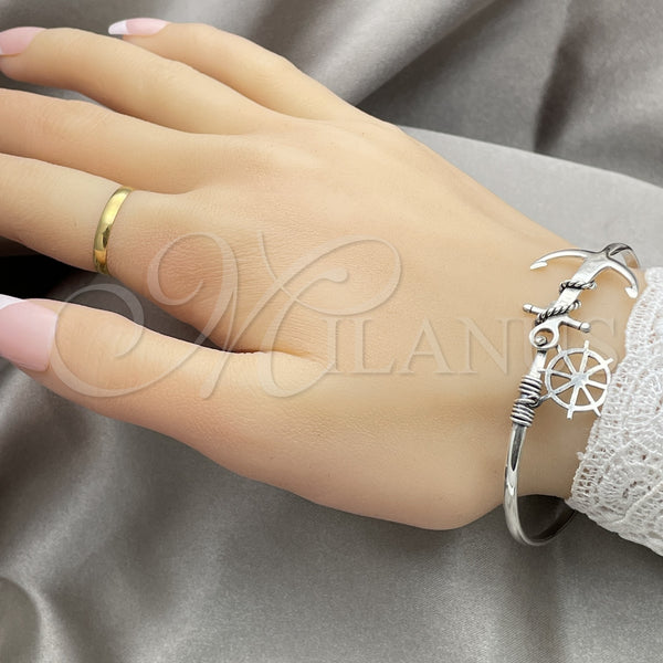 Sterling Silver Jewelry — Individual Bangle Anchor and Rope Design Polished 07. — alternate product view — SKU 147397 | Plata 925 joyería — Individual Bangle Anchor and Rope diseño pulido 07. — SKU 147397