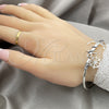 Sterling Silver Individual Bangle, Anchor and Rope Design, Polished, Silver Finish, 07.395.0005.05 (03 MM Thickness, Size 5 (2.50 Diameter))