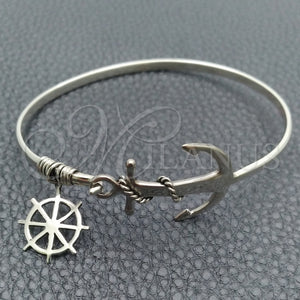 Sterling Silver Jewelry — Individual Bangle Anchor and Rope Design Polished 07. — main product view — SKU 147397 | Plata 925 joyería — Individual Bangle Anchor and Rope diseño pulido 07. — SKU 147397