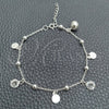 Sterling Silver Charm Bracelet, Ball and Rattle Charm Design, with White Cubic Zirconia, Polished, Silver Finish, 03.395.0003.07 (03 MM Thickness, 8 Inches Length)