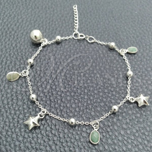 Sterling Silver Bracelet — Charm Bracelet Star and Rattle Charm Design with — main product view — SKU 147403 | Plata 925 brazalete — Charm Bracelet estrella and Rattle Charm diseño with — SKU 147403
