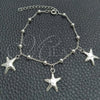 Sterling Silver Charm Bracelet, Star and Ball Design, Polished, Silver Finish, 03.395.0016.07 (03 MM Thickness, 8 Inches Length)