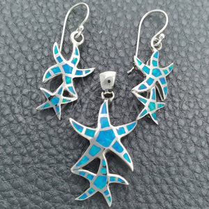 Sterling Silver Ring — Earring and Pendant Adult Set Star Design with — main product view — SKU 147422 | Plata 925 anillo — Earring and Pendant Adult Set estrella diseño with — SKU 147422