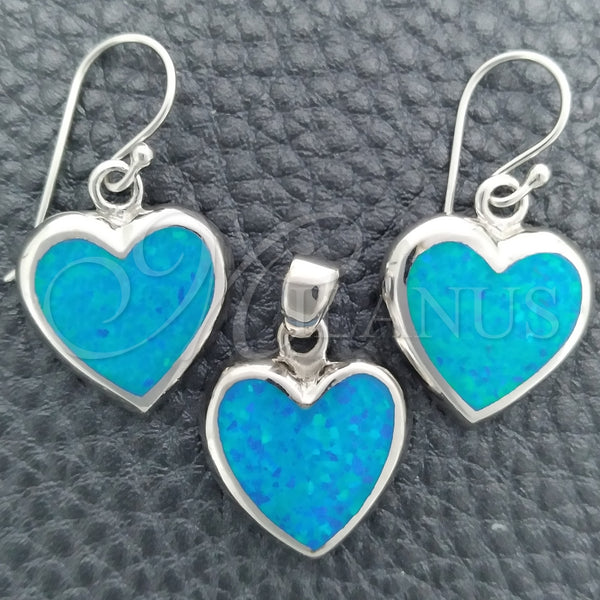 Sterling Silver Ring — Earring and Pendant Adult Set Heart Design with — main product view — SKU 147427 | Plata 925 anillo — Earring and Pendant Adult Set corazón diseño with — SKU 147427