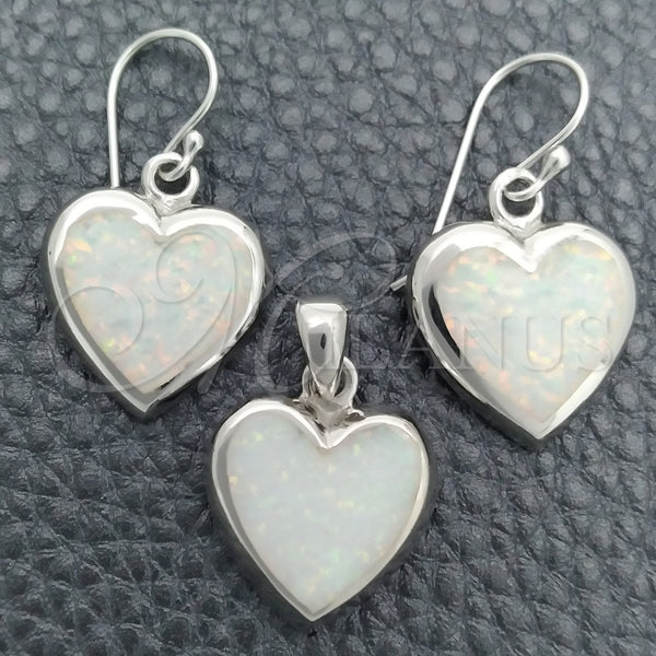 Sterling Silver Ring — Earring and Pendant Adult Set Heart Design with — main product view — SKU 147428 | Plata 925 anillo — Earring and Pendant Adult Set corazón diseño with — SKU 147428