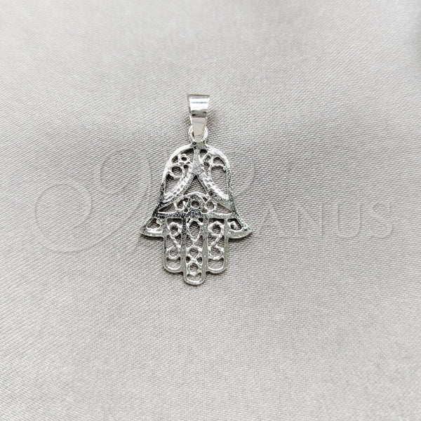 Sterling Silver Pendant — Religious Pendant Judaica and Hand of God Design — main product view — SKU 147437 | Plata 925 dije — Religious Pendant Judaica and Hand of God diseño — SKU 147437