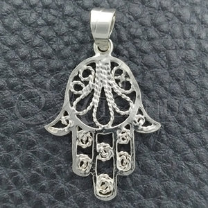 Sterling Silver Pendant — Religious Pendant Judaica and Hand of God Design — main product view — SKU 147438 | Plata 925 dije — Religious Pendant Judaica and Hand of God diseño — SKU 147438