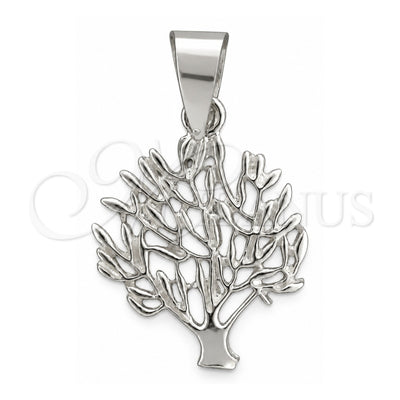 Sterling Silver Fancy Pendant, Polished, Silver Finish, 05.392.0009