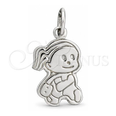 Sterling Silver Fancy Pendant, Polished, Silver Finish, 05.392.0013