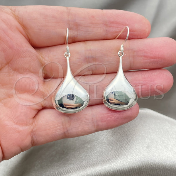 Sterling Silver Ring — Dangle Earring Teardrop Design Polished 02. — alternate product view — SKU 147452 | Plata 925 anillo — Dangle Earring Teardrop diseño pulido 02. — SKU 147452