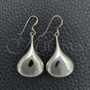 Sterling Silver Dangle Earring, Teardrop Design, Polished, Silver Finish, 02.397.0004