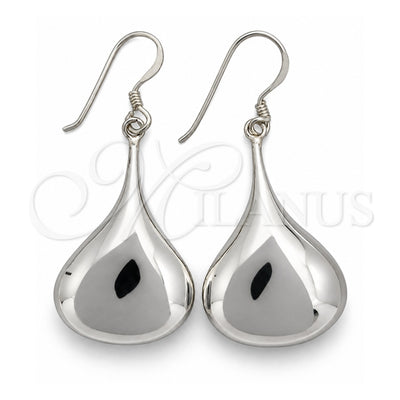 Sterling Silver Dangle Earring, Teardrop Design, Polished, Silver Finish, 02.397.0004
