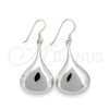 Sterling Silver Dangle Earring, Teardrop Design, Polished, Silver Finish, 02.397.0004
