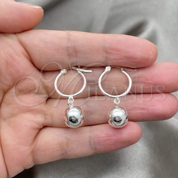 Sterling Silver Hoop Earrings — Small Hoop Polished 02. — alternate product view — SKU 147453 | Plata 925 aretes de aro — Small Hoop pulido 02. — SKU 147453