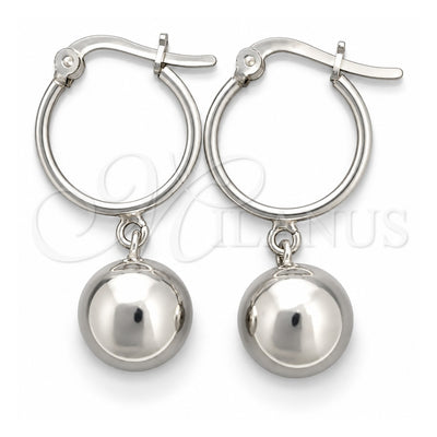 Sterling Silver Small Hoop, Polished, Silver Finish, 02.395.0005.25