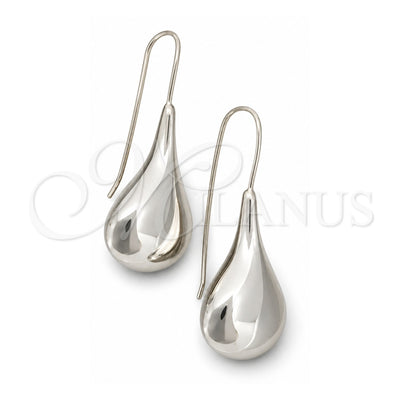 Sterling Silver Dangle Earring, Teardrop Design, Polished, Silver Finish, 02.397.0005