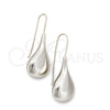 Sterling Silver Dangle Earring, Teardrop Design, Polished, Silver Finish, 02.397.0005