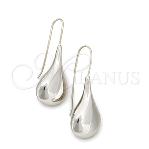 Sterling Silver Dangle Earring, Teardrop Design, Polished, Silver Finish, 02.397.0005