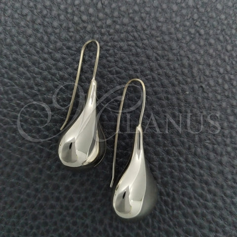 Sterling Silver Dangle Earring, Teardrop Design, Polished, Silver Finish, 02.397.0005