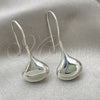 Sterling Silver Dangle Earring, Teardrop Design, Polished, Silver Finish, 02.397.0006