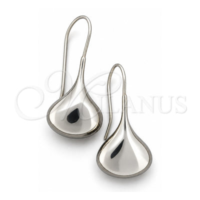 Sterling Silver Dangle Earring, Teardrop Design, Polished, Silver Finish, 02.397.0006