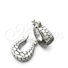 Sterling Silver Small Hoop, Diamond Cutting Finish, Silver Finish, 02.395.0007.20