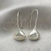 Sterling Silver Dangle Earring, Teardrop Design, Polished, Silver Finish, 02.397.0008