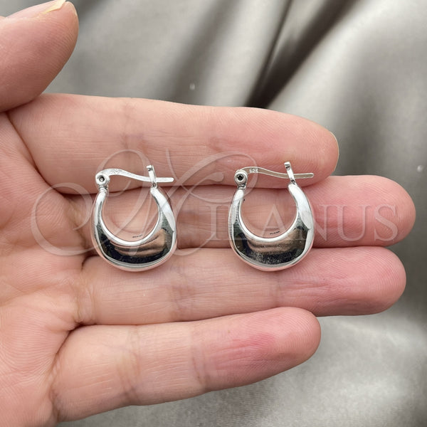 Sterling Silver Hoop Earrings — Small Hoop Polished 02. — alternate product view — SKU 147462 | Plata 925 aretes de aro — Small Hoop pulido 02. — SKU 147462