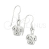 Sterling Silver Dangle Earring, Turtle Design, Polished, Silver Finish, 02.397.0011