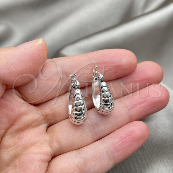 Sterling Silver Hoop Earrings — Small Hoop Polished 02. — alternate product view — SKU 147465 | Plata 925 aretes de aro — Small Hoop pulido 02. — SKU 147465